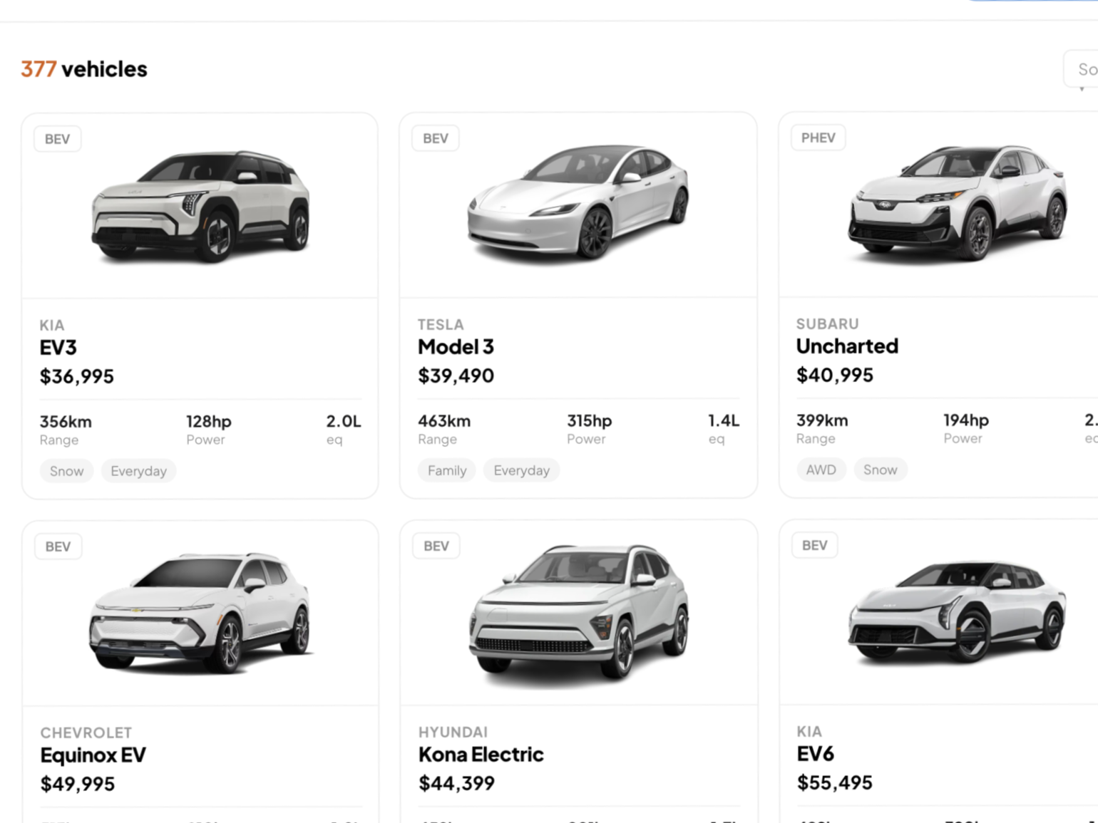 Dealership EV landing experience
